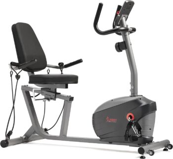 Sunny Health & Fitness Performance Interactive Series Recumbent Exercise Bike with Optional SunnyFit® App Enhanced Bluetooth Connectivity