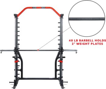 Sunny Health & Fitness Premium Squat Smith Machine Power Rack