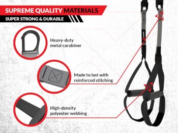 Suspension Trainer & Suspension Straps for Exercise - Adjustable Workout Straps for Men & Women with Door Anchor - Durable Home Resistance Training Kit for Suspension Full Body Workout with Manual