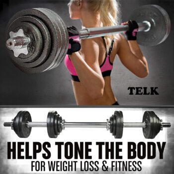 TELK Adjustable Dumbbells, Available for 45, 65, 105 and 200 lbs