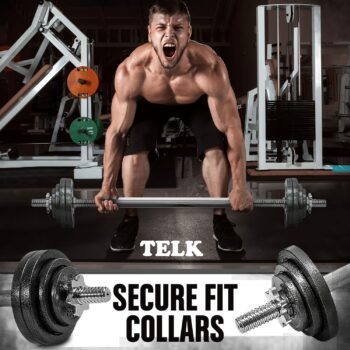 TELK Adjustable Dumbbells, Available for 45, 65, 105 and 200 lbs