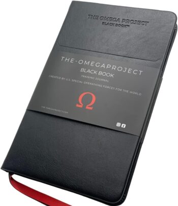 The Omega Project Black Book Training Journal – US Army Special Operations Elite Workout Planner – Leather Fitness Tracker Notebook Logs Exercise, Sleep, Recovery, Nutrition and More