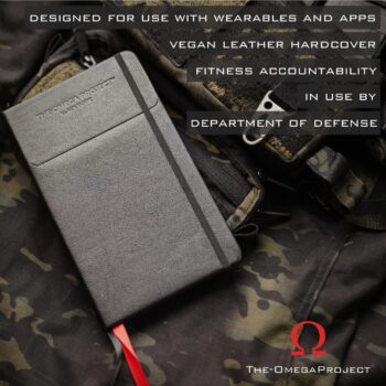 The Omega Project Black Book Training Journal – US Army Special Operations Elite Workout Planner – Leather Fitness Tracker Notebook Logs Exercise, Sleep, Recovery, Nutrition and More