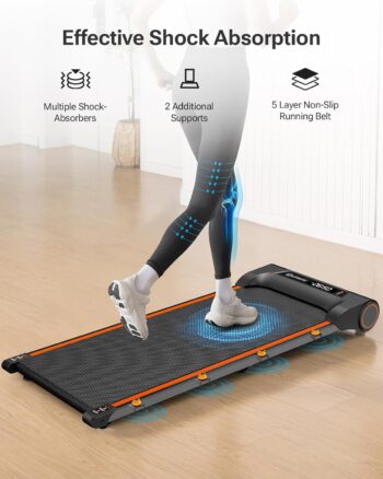 Walking Pad, UREVO Under Desk Treadmill for Home Office, Portable Walking Pad Treadmill Under Desk with Wider Running Belt, Dual Control