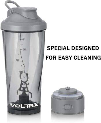 VOLTRX Premium Electric Protein Shaker Bottle, Made with Tritan - BPA Free - 24 oz Vortex Portable Mixer Cup/USB Rechargeable Shaker Cups for Protein Shakes