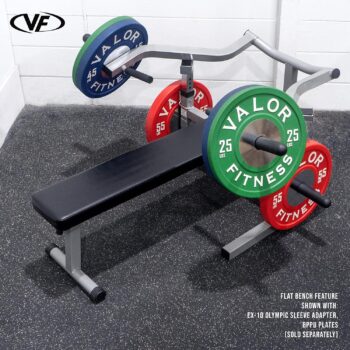 Valor Fitness BF-47 - Weight Bench Press Machine - 9 Adjustable Positions Flat Incline with Converging Arms - Plate Loaded - Chest Arm Ab Workout, Home Gym Equipment 250 LB Combined Max