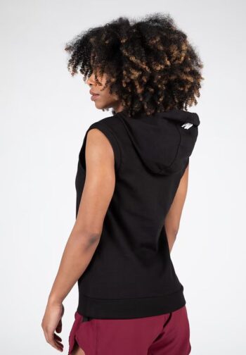 Virginia Sleeveless Hoodie - Black