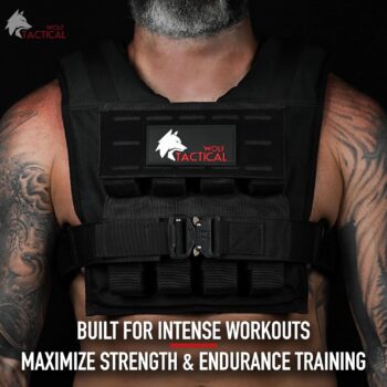 WOLF TACTICAL Weighted Training Vest - Weighted Vest Men Strength Training Weight Vests Workout Vest Weight Vest for Men