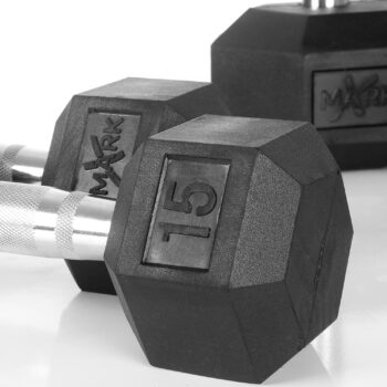 XMARK Rubber Hex Dumbbell Weight Sets, 380 lb to 550 lb Dumbbell Sets With Dumbbell Storage Rack, Complete Your Home Gym with an Adjustable Dumbbell Weight Bench or Purchase Each Separately, Home Gym Essentials