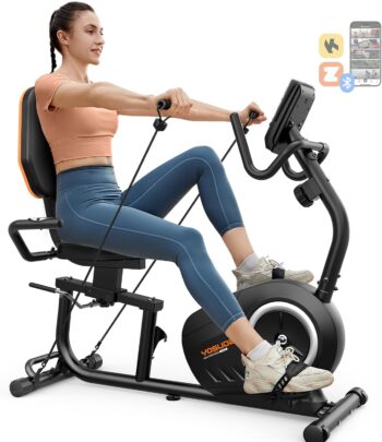 YOSUDA Recumbent Exercise Bike 350LB Weight Capacity-Recumbent Bikes for Home Use with Comfortable Seat, Pulse Sensor & 16-level Resistance