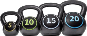 Yaheetech Kettlebell Sets 4 Piece Strength Training KettleBells Weight Set 5lb, 10lb, 15lb, 20lb Kettle Bell for Women & Men for Full Body Workout & Exercise Fitness