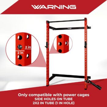 Yes4All 350 LBS Capacity - Dip Bars for 2x2 with 1" Hole Power Cage, Squat Rack Attachments - Narrow and Wide Grip Handles Dip Attachment for Dips, Pull Up, Push-up