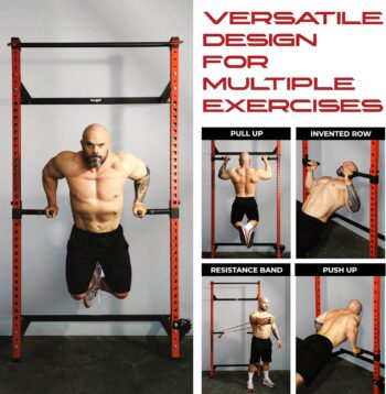 Yes4All 350 LBS Capacity - Dip Bars for 2x2 with 1" Hole Power Cage, Squat Rack Attachments - Narrow and Wide Grip Handles Dip Attachment for Dips, Pull Up, Push-up