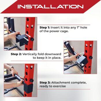 Yes4All 350 LBS Capacity - Dip Bars for 2x2 with 1" Hole Power Cage, Squat Rack Attachments - Narrow and Wide Grip Handles Dip Attachment for Dips, Pull Up, Push-up