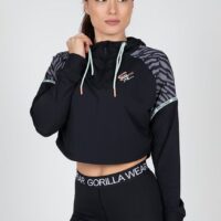 Zion Cropped Hoodie - Black