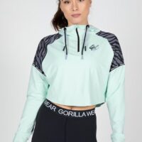 Zion Cropped Hoodie - Mint Green