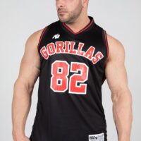 San Mateo Jersey Tank Top - Black/Red