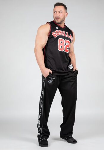 San Mateo Jersey Tank Top - Black/Red