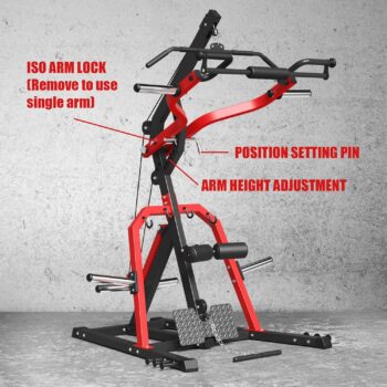 GMWD Leverage Gym, Lever Gym with Weight Bench, 2055LB Multi Bench Press Machine for Strength Training, Adjustable Full Body Workout Machine for Home Gym