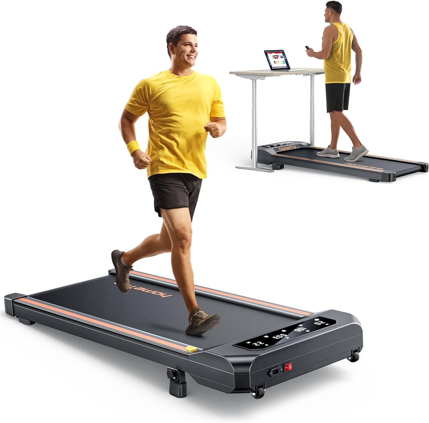 HomeTro 2.5HP Walking Pad with Incline, Compact Treadmill for...