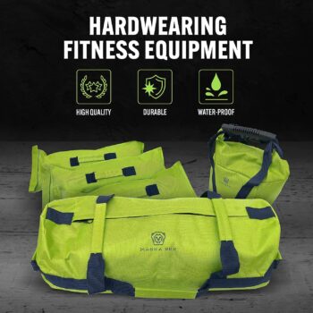 Magna Rex Sandbag Workout Bag - Adjustable Sand Bags for Weight Training | Heavy Duty Equipment - 1 Outer Workout Sandbag, 3 Inner Sandbags, and 1 Soft Kettlebell