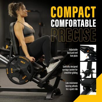 Powertec Fitness Leg Sled - Leg Press Machine, 700 LB Capacity, Black - Professional Home Gym Equipment - Heavy Duty Exercise Equipment for Lower Body Workout