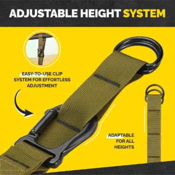 Pull Up Assistance Bands Set - 4 Heavy-Duty Pull Up Bands, Height Adjustable Strap & Comfortable Foot Strap - Stackable Pull Up Resistance Bands for Pull Ups - Pull Up Assist Bands