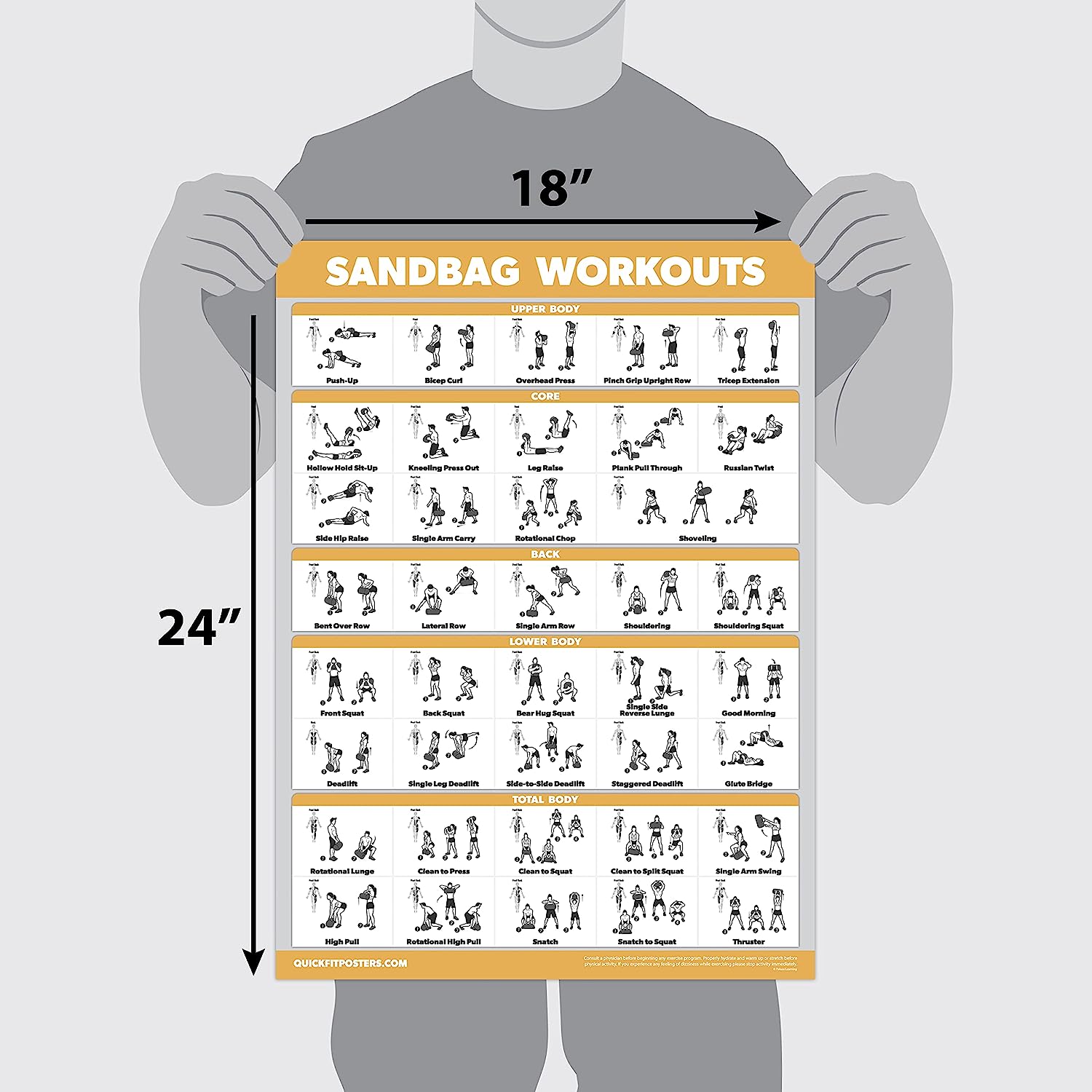 Quickfit Sandbag Exercise Workout Poster Laminated Sand Bag | sexiezpix ...