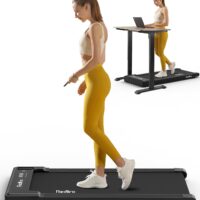 Redliro Walking Pad Treadmill Under Desk, Portable Mini Treadmill with Remote Control, Bluetooth, 265lbs Max Weight, Installation-Free Jogging Machine for Home/Office