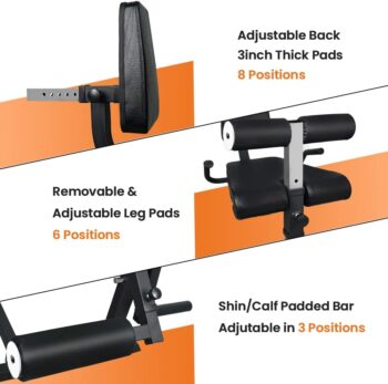 SPART Leg Extension and Leg Curl Machine, Adjustable Plate Loaded Lower Body Special Leg Machine, Rotary Specialty Weight Machine Develops Waist, Quads and Hamstrings, 660LB Commercially Rated