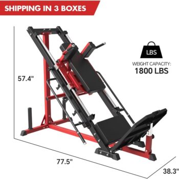 SPART Leg Press Machine, Commercial Grade Leg Press Hack Squat Combo, 2500LBS Heavy Duty Lower Body Special Weight Machine with Weight Storages for Quads, Glute, Hamstring and Thigh in Home Gym