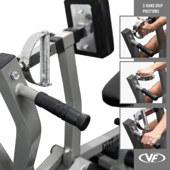 Valor Fitness Adjustable Seated Row Machine - Plate Loaded -Independent Converging Arms-Multi Grip Positions with Rotating Handles-Rowing Equipment Back Workout Max Weight 400 lbs CB-14