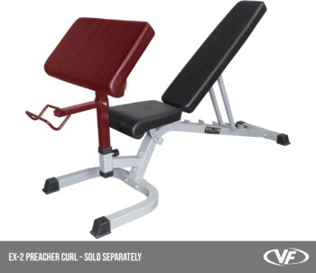 Valor Fitness Adjustable Weight Bench Flat, Incline, Decline Bench Press with Leg Support - Great Workout Benches for Home