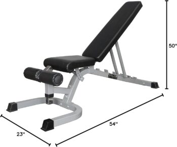 Valor Fitness Adjustable Weight Bench Flat, Incline, Decline Bench Press with Leg Support - Great Workout Benches for Home