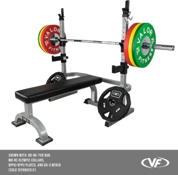 Valor Fitness BD-17 Squat Rack and Bench Press Rack for Home Gym Leg Exercise Machine and Chest Workout Equipment