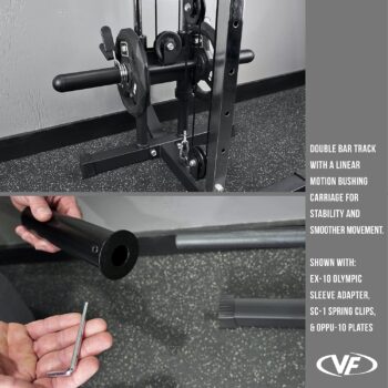 Valor Fitness BD-62 Wall Mount Cable Station with Adjustable Dual Pulley System Plus for Functional Home Gym