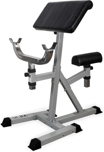 Valor Fitness CB-11 Standing Arm Curl Station for Strength Training w/Pivot and Contoured Arm Rest