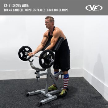 Valor Fitness CB-11 Standing Arm Curl Station for Strength Training w/Pivot and Contoured Arm Rest