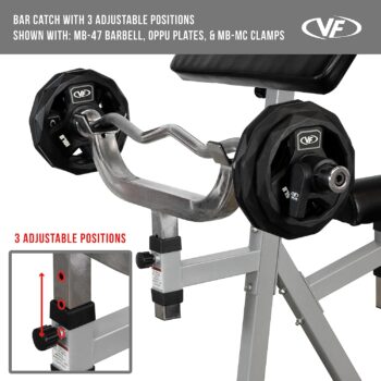 Valor Fitness CB-11 Standing Arm Curl Station for Strength Training w/Pivot and Contoured Arm Rest