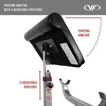 Valor Fitness CB-11 Standing Arm Curl Station for Strength Training w/Pivot and Contoured Arm Rest