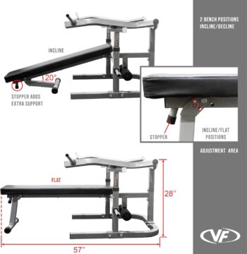 Valor Fitness Chest Press Machine – Independent Converging Arms - 9 Adjustable Positions - Flat Incline - 250 Pound Max - Home Gym Equipment BF-47