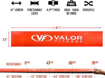 Valor Fitness PRB Resistance Bands for Pull Ups, Bench Presses, Squats, Deadlifts, and More - Sizes XS-XXL