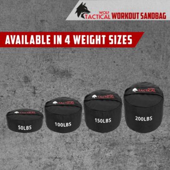 WOLF TACTICAL Sandbag Workout Bag Sand Bags for Weight Training Workout Sandbag Fitness Sand Bag (150 LB)