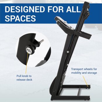 XTERRA Fitness TR Folding Treadmill, 250 LB Weight Capacity