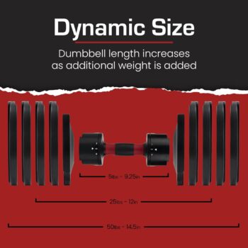 Core Fitness® Adjustable Dumbbell Weight Set by Affordable Dumbbells - Space Saver - Dumbbells for Your Home