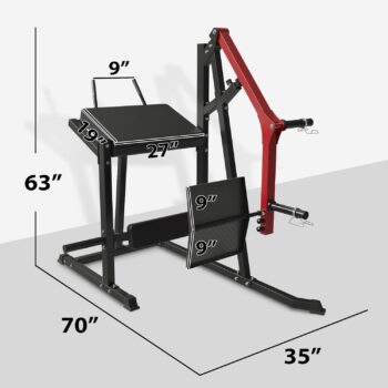 GMWD Kickback Machine, Glute Training Machine, Plate-Loaded Lower Body Machine for Gluteus, hamstrings and Quadriceps Home Gym