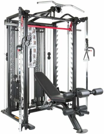 Inspire Fitness SCS Smith System - Cage System - Functional Trainer Home Gym With Smith Machine - Cable Machine with Accessories - D Handles, Ankle Strap, Multi-Function Belt - Bench Not Included