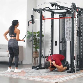 Inspire Fitness SCS Smith System - Cage System - Functional Trainer Home Gym With Smith Machine - Cable Machine with Accessories - D Handles, Ankle Strap, Multi-Function Belt - Bench Not Included