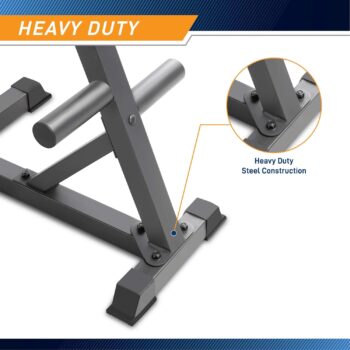 Marcy Olympic Weight Plate Tree Compact Exercise Equipment Storage Rack for 2-inch Weight Plates PT-45