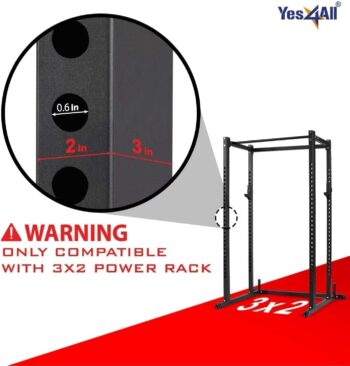 Yes4All Weight Plate Holder Attachment, Weight Plate Storage For Power Rack 2x2-3x2 - Fit 2 Inches Weight Plates